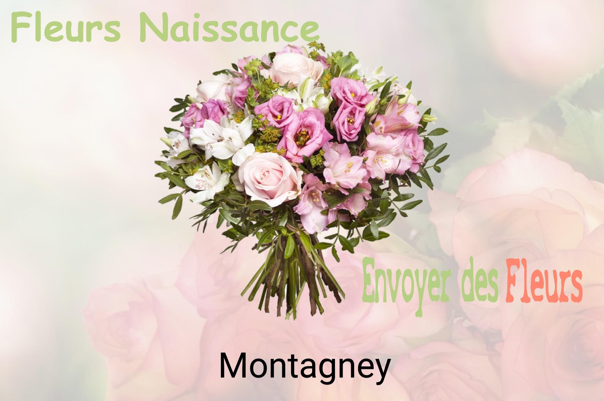 Bouquet de fleurs de naissance livré à Montagney