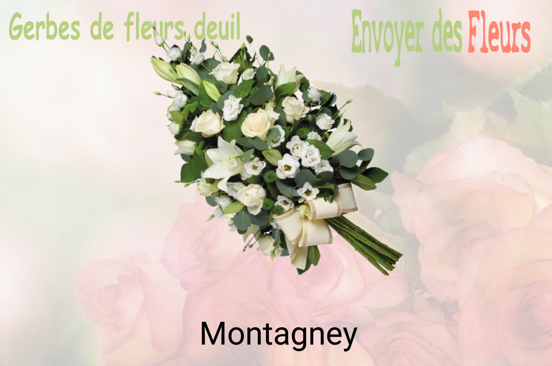 Gerbe de fleurs de deuil livrée à Montagney